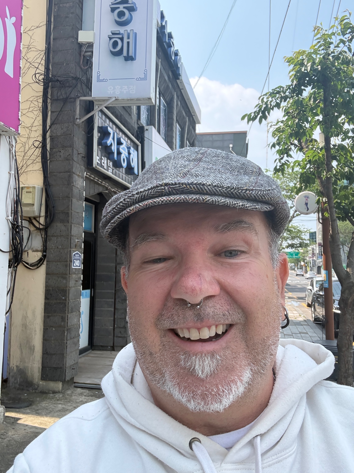 CD Damitio on a street in Korea